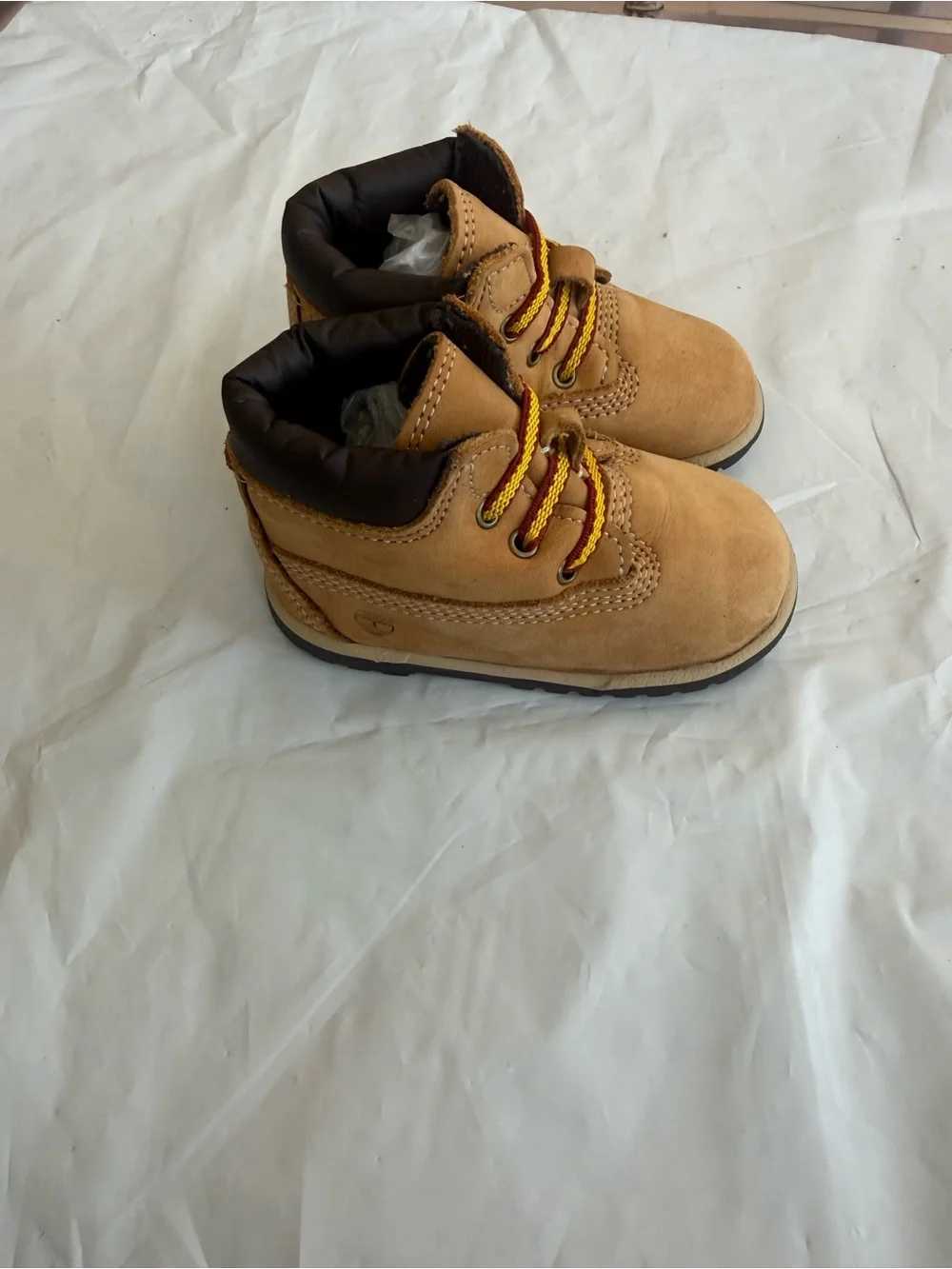 “SIZE 3” Timberland® 6-Inch Hard Sole Bootie - Baby - Wheat